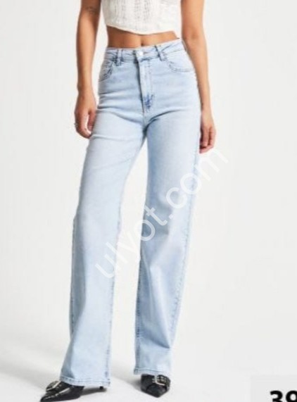 ДЖИНСЫ IT'S BASIC (34-42) ГОЛУБОЙ 3933/4s5/3