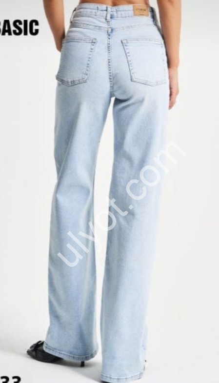 ДЖИНСЫ IT'S BASIC (34-42) ГОЛУБОЙ 3933/4s5/3