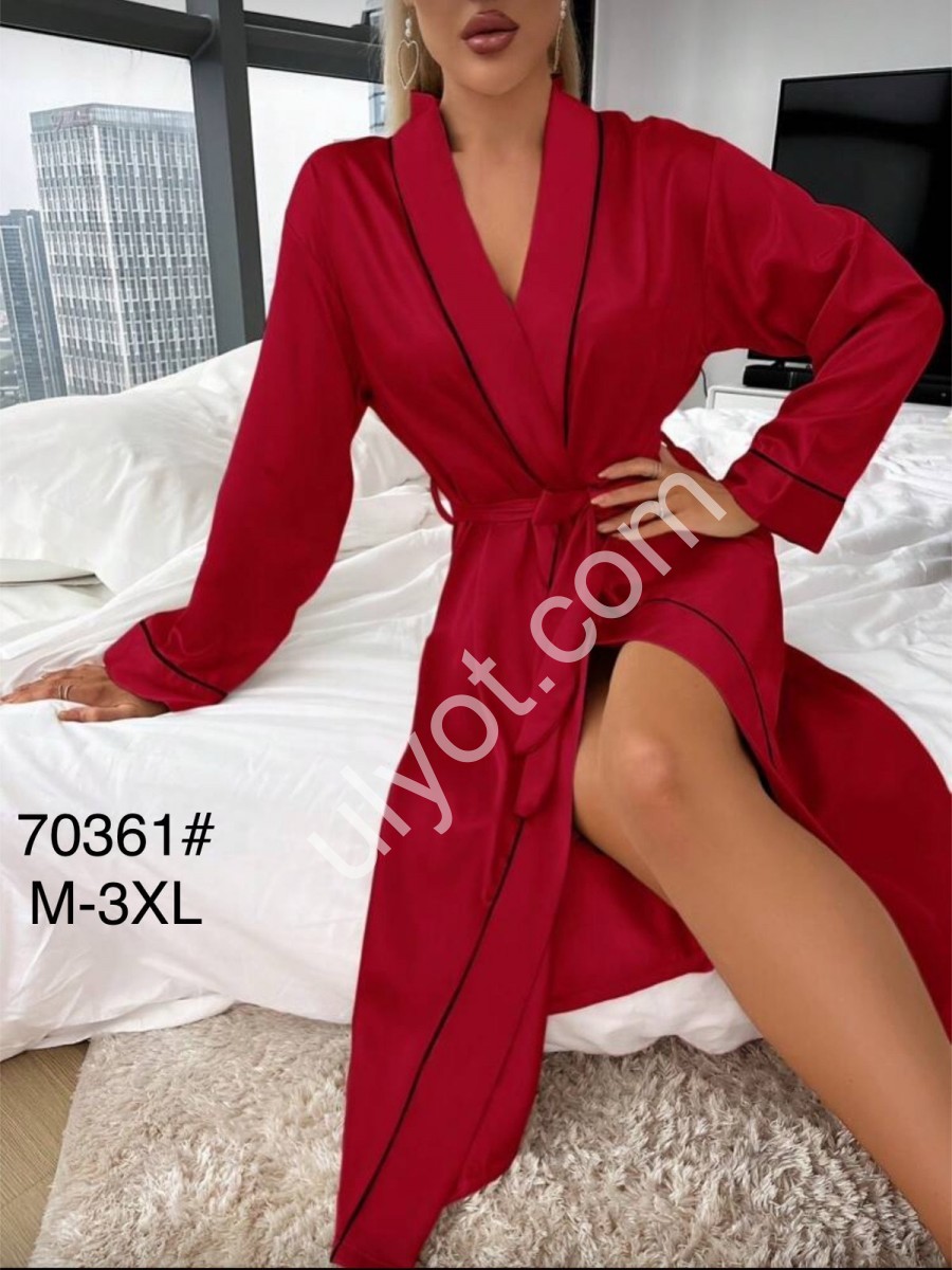 ХАЛАТ (M-3XL) БОРДО 70361