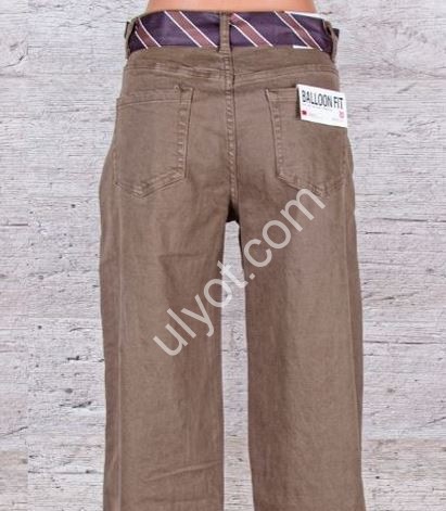 ДЖИНСЫ M.SARA (XS-XL) СВ.КОРИЧНЕВЫЙ 1669-16