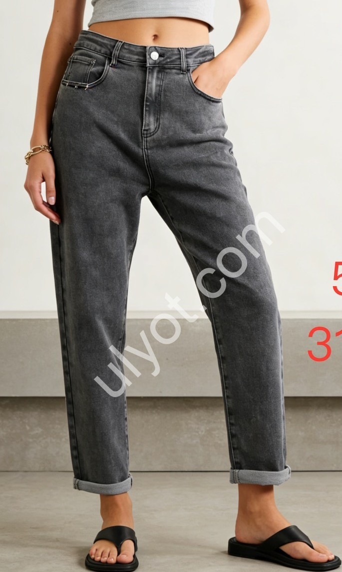 ДЖИНСЫ NEW JEANS (31-38) ГРАФИТ 537