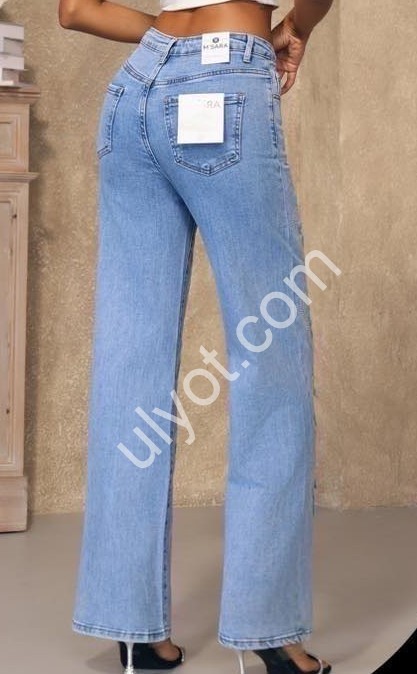 ДЖИНСЫ M.SARA (XS-XL) СТРАЗЫ СИНИЙ 2711-5