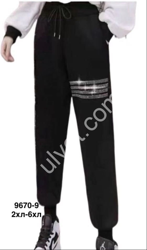 ШТАНИ (2XL-6XL) МАНЖЕТ ЧОРНИЙ 9670-9