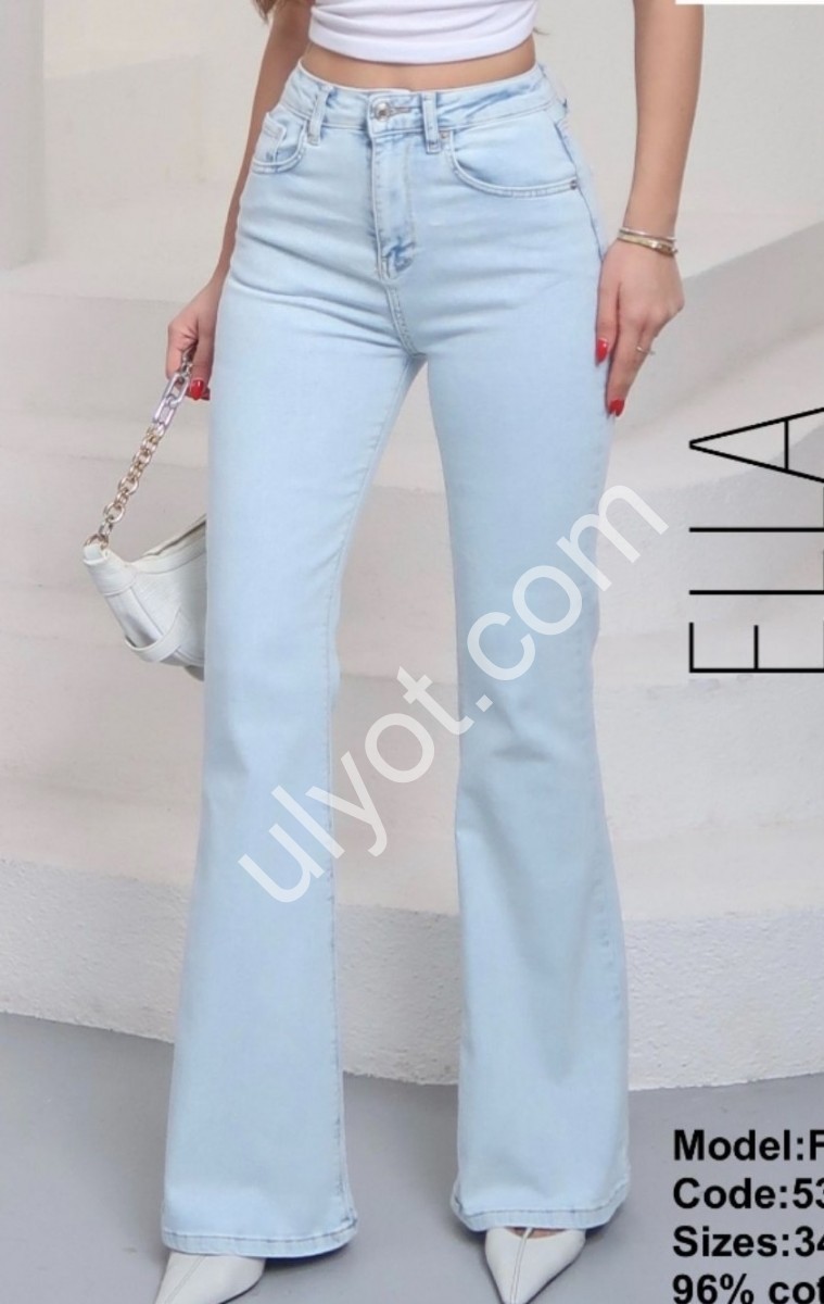 ДЖИНСЫ ZEO BASIC (34-42) ГОЛУБОЙ 5318