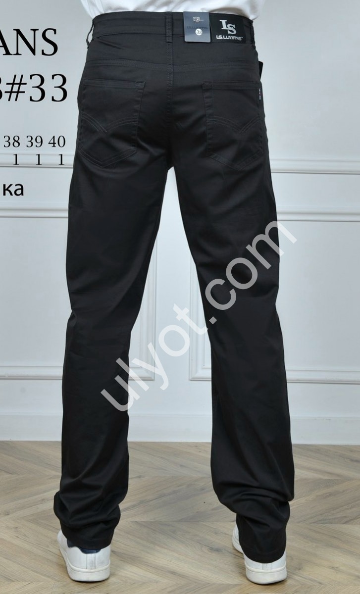 БРЮКИ LS JEANS (34-44) ЧЕРНЫЙ 6325D