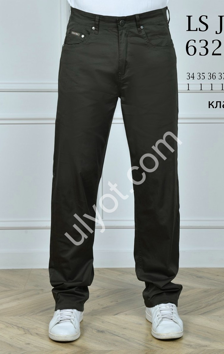БРЮКИ LS JEANS (34-44) ЧЕРНЫЙ 6326D
