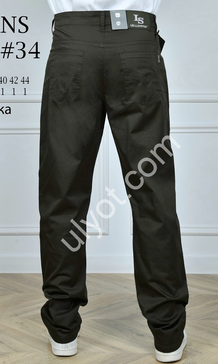 БРЮКИ LS JEANS (34-44) ЧЕРНЫЙ 6326D