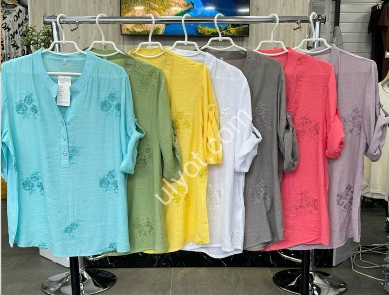 БЛУЗКА JJF (3XL-6XL) МОККО 287