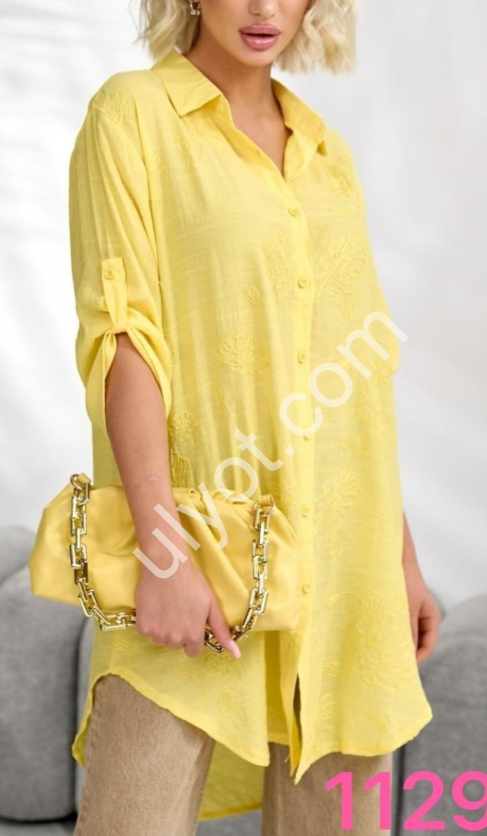 БЛУЗКА JJF (XL-4XL) Зелений 1129