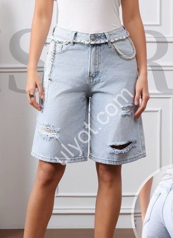 ШОРТЫ M.SARA (XS-XL) ГОЛУБОЙ 6360-6