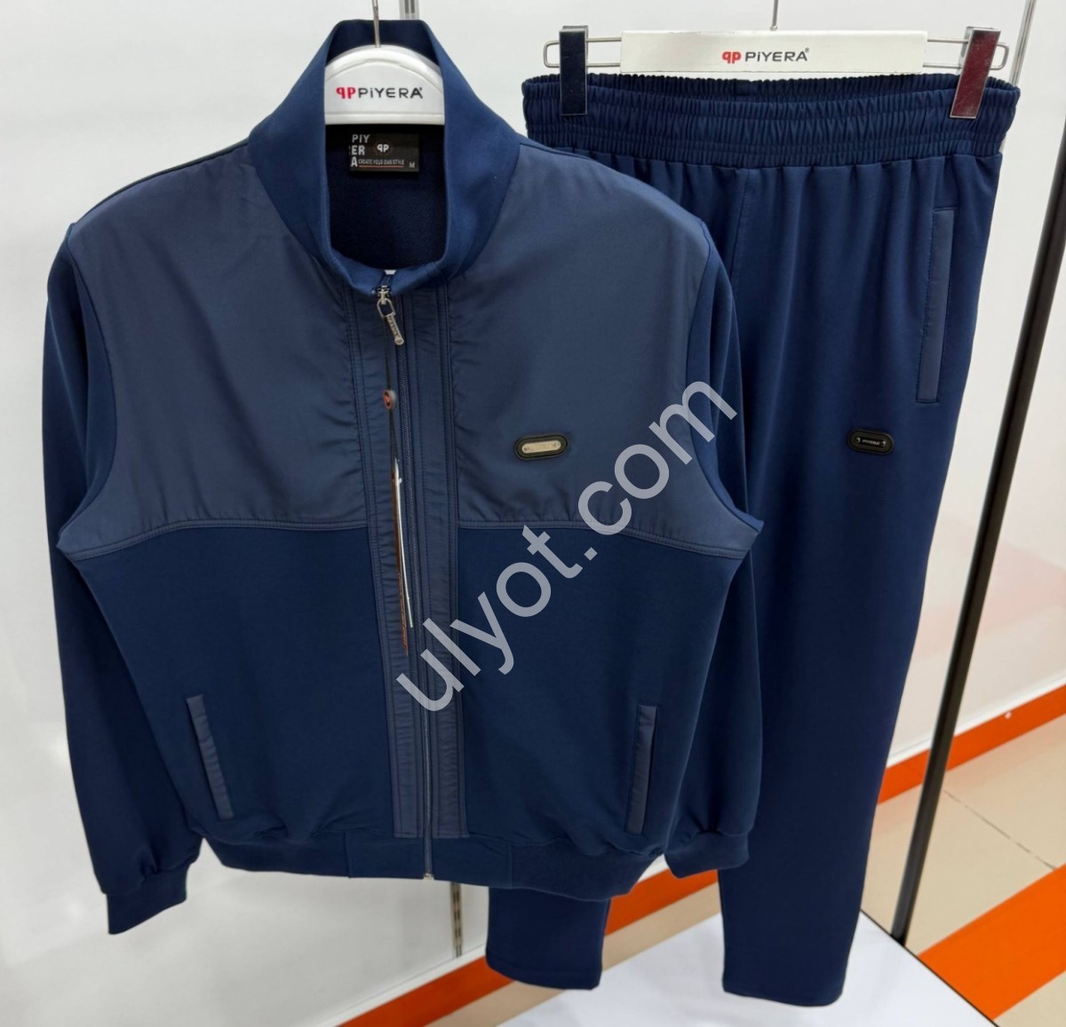 СПОРТ.КОСТЮМ PIERA (M-3XL) ПРЯМОЙ СИНИЙ 7664