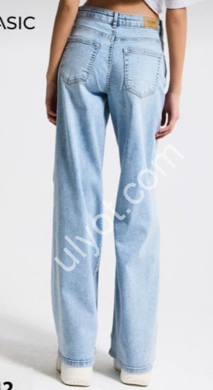 ДЖИНСЫ IT'S BASIC (34-42) ГОЛУБОЙ 3942/4s6/32