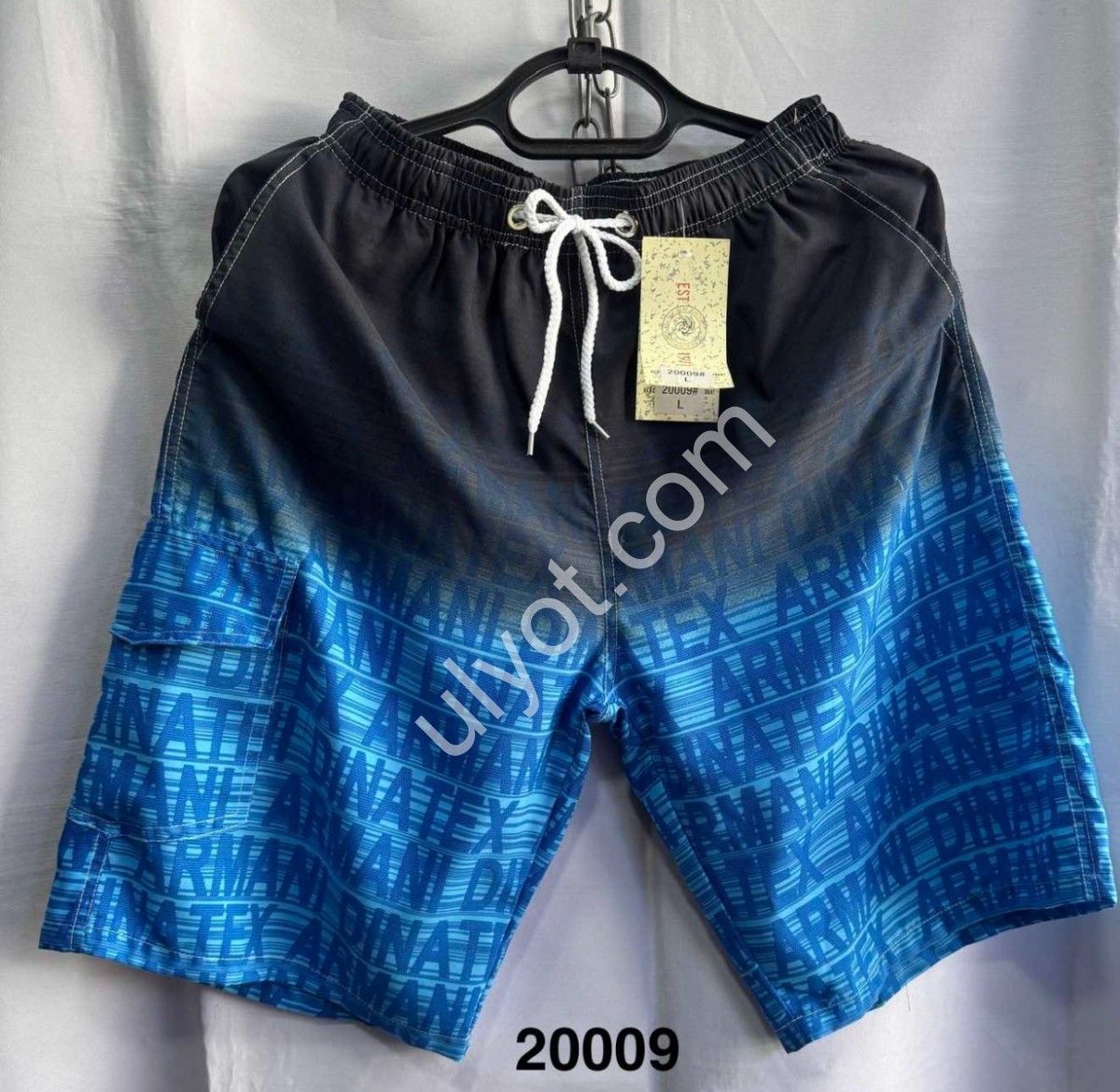 ШОРТЫ (M-3XL) СИНИЙ 20009