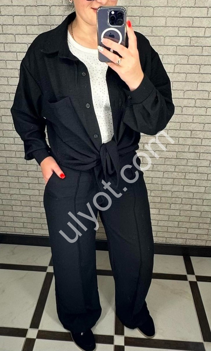 КОСТЮМ (42-52) ЧОРНИЙ 034