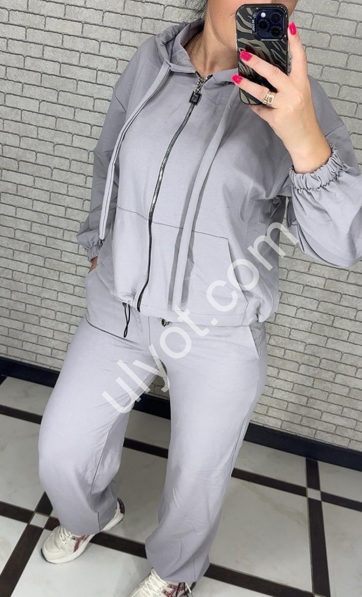 КОСТЮМ (50-56) СВ.СІРИЙ 078