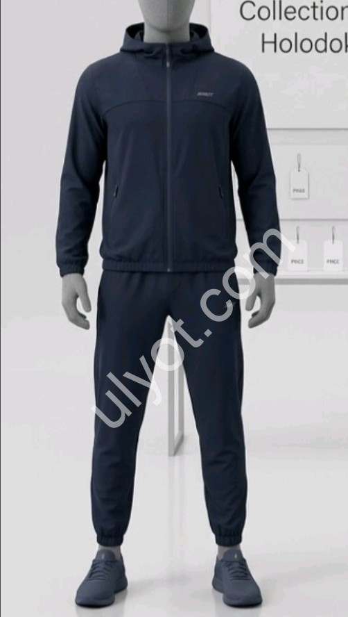 СПОРТ.КОСТЮМ (M-3XL) МАНЖЕТ ЧОРНИЙ A155