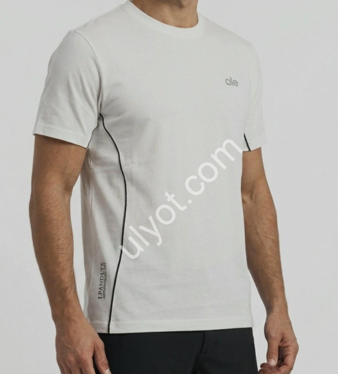 ФУТБОЛКА ALE (L-4XL) БЕЛЫЙ+ЧЕРНЫЙ 