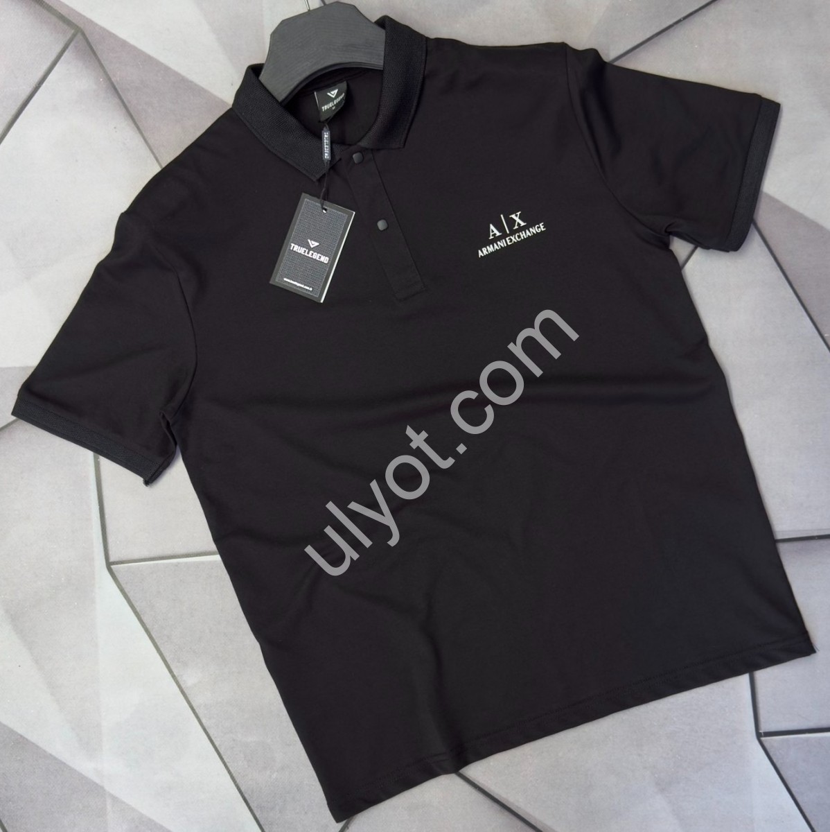 ФУТБОЛКА-ПОЛО A07 (S-2XL) ЧЕРНЫЙ 