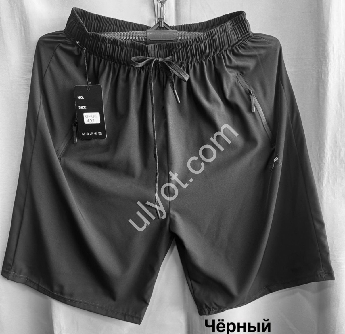 ШОРТЫ (M-3XL) ЧЕРНЫЙ 306