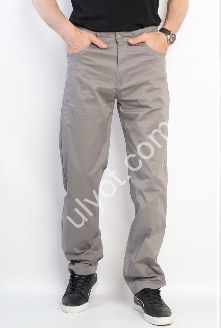 БРЮКИ LS JEANS (34-44) СВ.СЕРЫЙ 806D