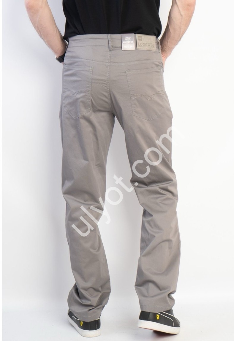 БРЮКИ LS JEANS (34-44) СВ.СЕРЫЙ 806D