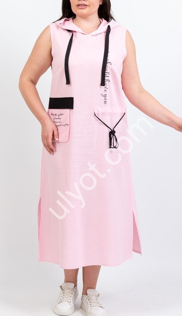 СУКНЯ (XL-4XL) РОЖОВИЙ