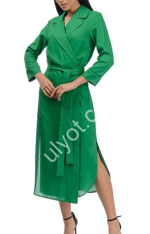 СУКНЯ (S-XL) ЗАПАХ ЗЕЛЕНИЙ