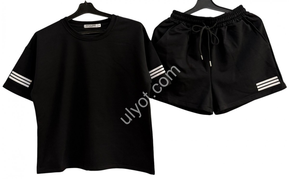 КОСТЮМ (M-XL) ЧЕРНЫЙ 1084