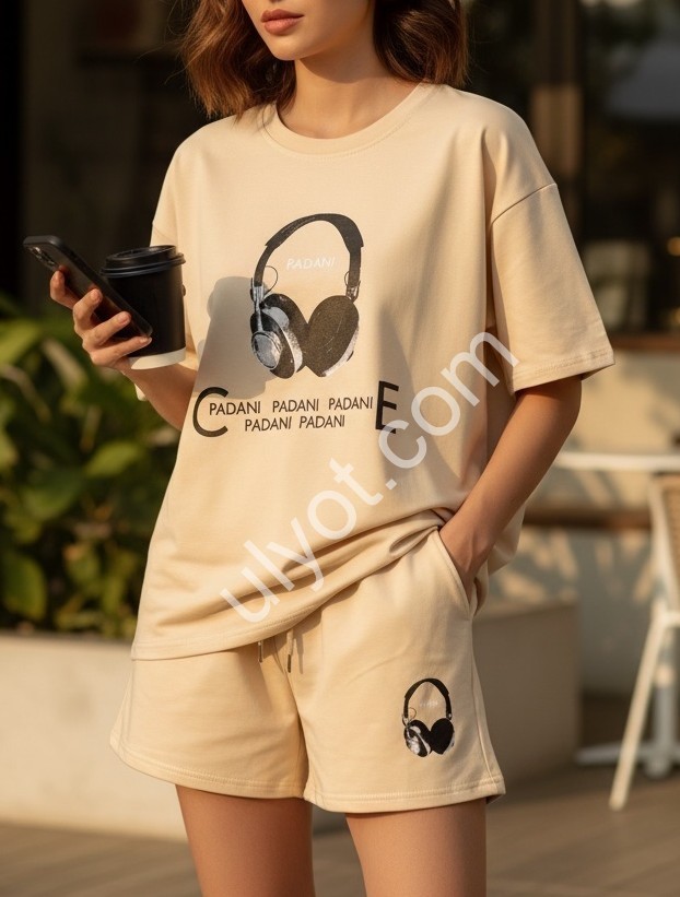 КОСТЮМ (M-XL) БЕЖ 1085