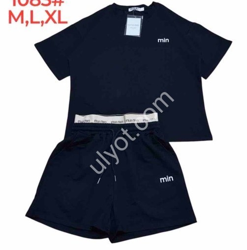 КОСТЮМ (M-XL) ЧОРНИЙ 1083