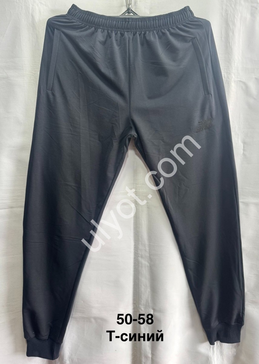 СПОРТ.ШТАНЫ NB02 (50-58) МАНЖЕТ Т.СИНИЙ 