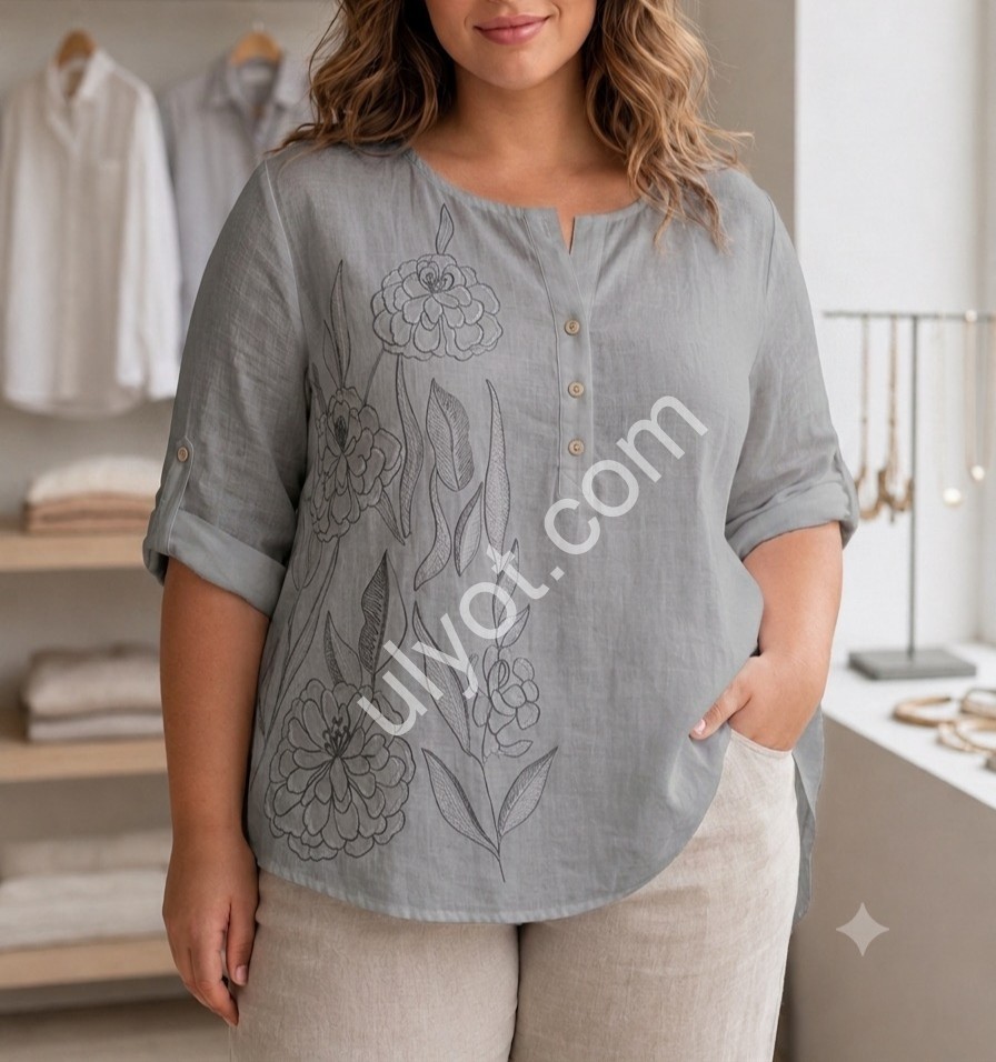 БЛУЗА (M-XL) МИКС 26033
