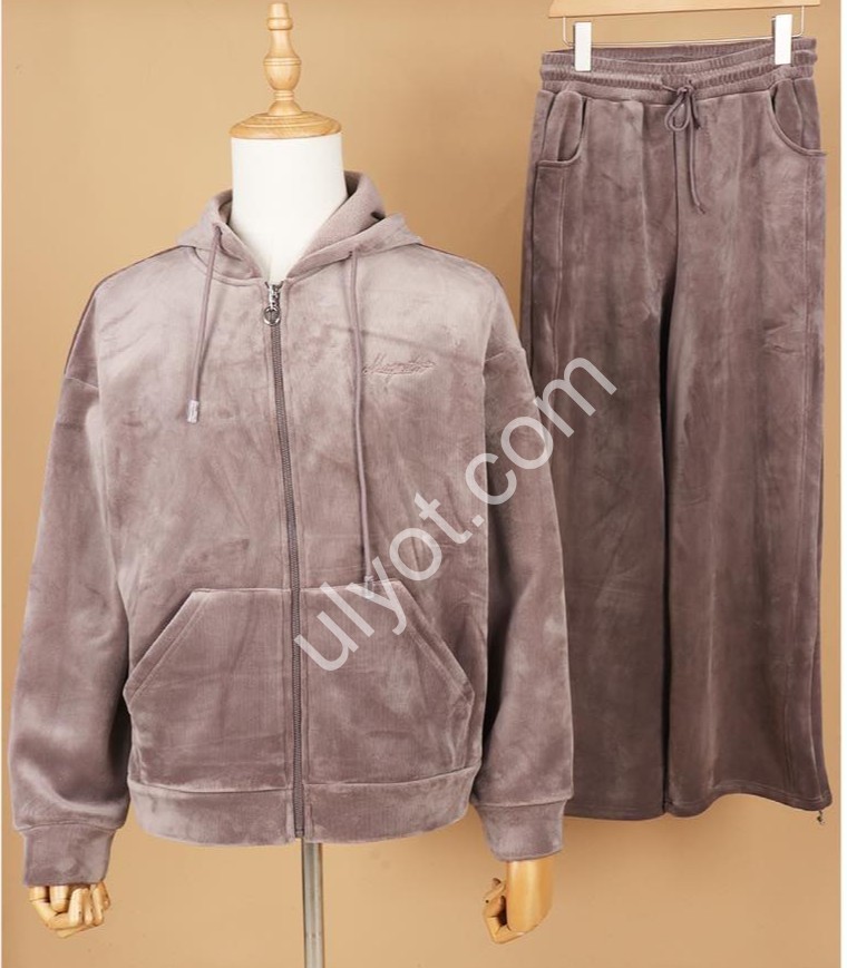 КОСТЮМ JJF (L-4XL) Хутро ПРЯМЕ ЧОРНЕ 7012