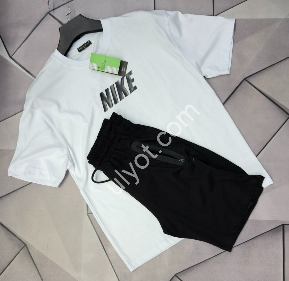 КОСТЮМ N02 (S-2XL) БЕЛЫЙ+ЧЕРНЫЙ 