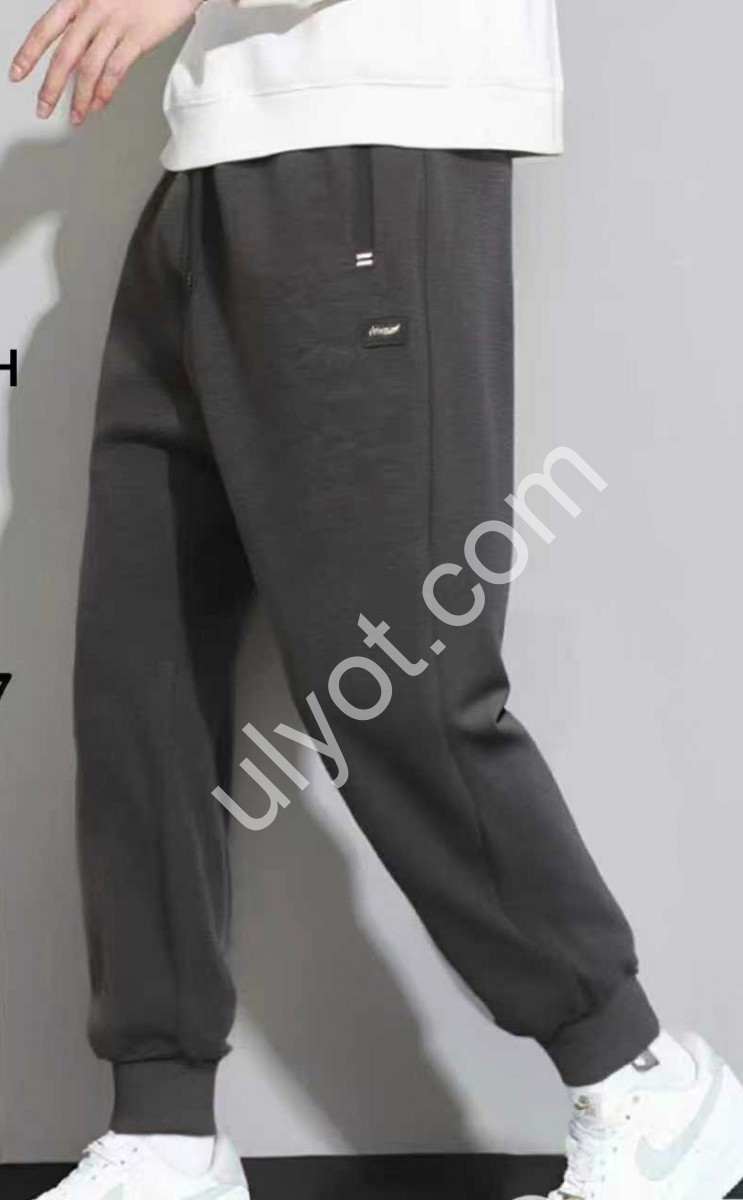 СПОРТ.ШТАНИ (M-3XL) МАНЖЕТ ЧОРНИЙ 2877