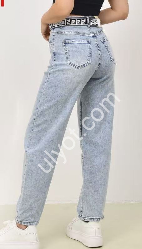 ДЖИНСЫ DERUN (25-30) ГОЛУБОЙ 8568