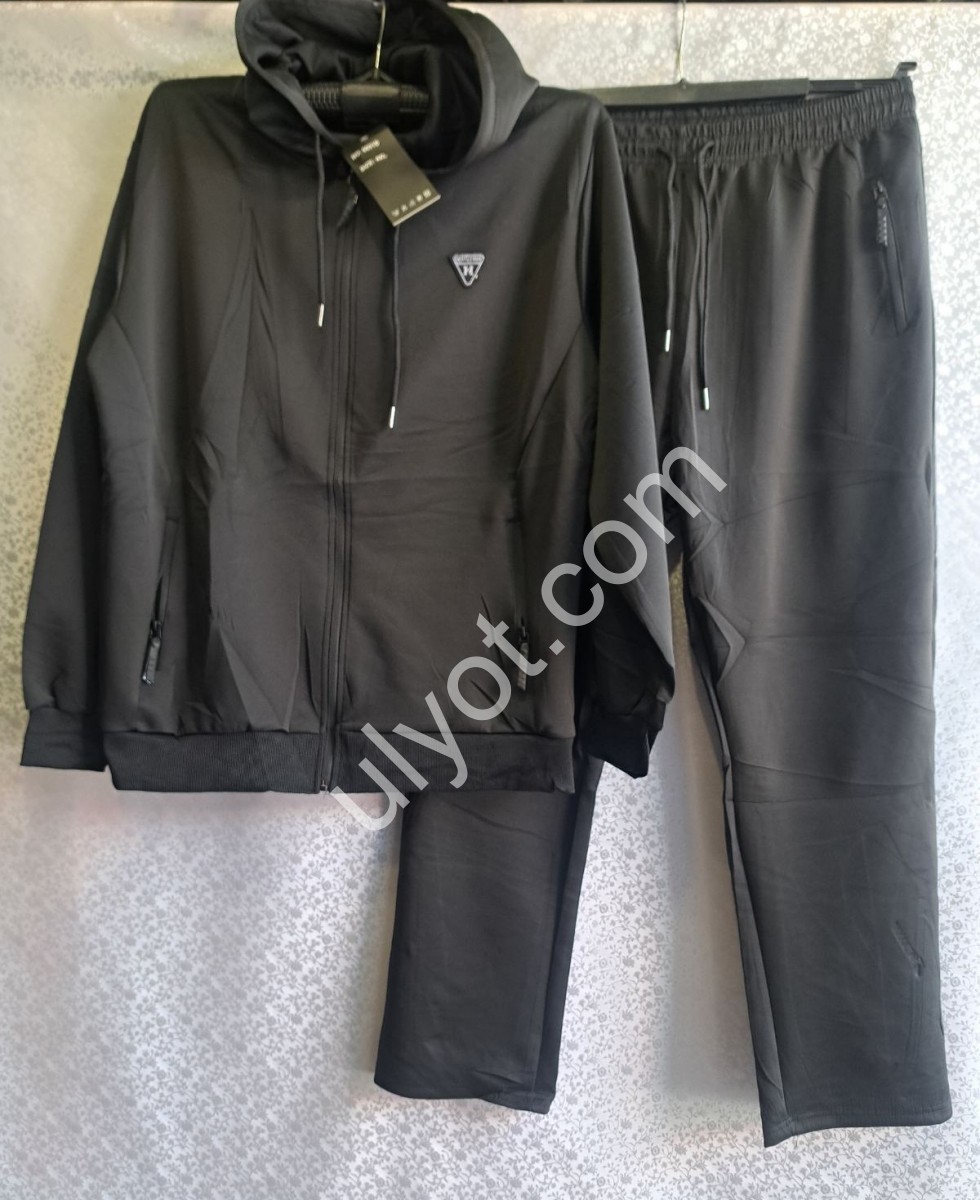 СПОРТ.КОСТЮМ (3XL-7XL) ПРЯМИЙ ЧОРНИЙ 6651