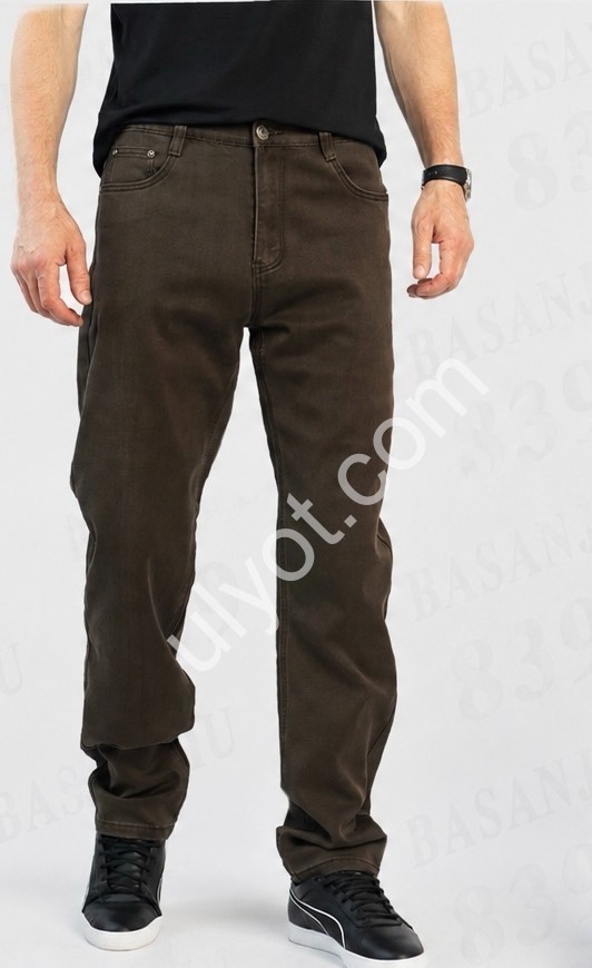 ДЖИНСЫ BASANJIU (32-40) КОРИЧНЕВЫЙ W029-18-10