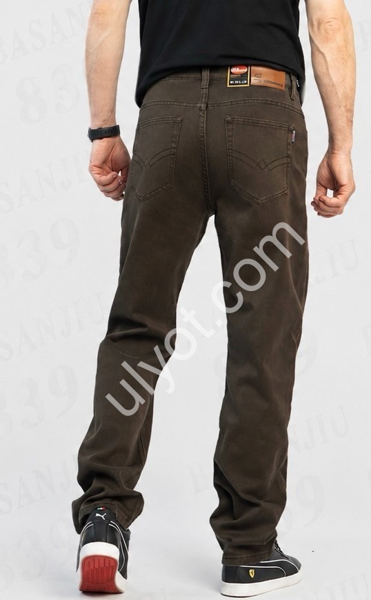 ДЖИНСЫ BASANJIU (32-40) КОРИЧНЕВЫЙ W029-18-10