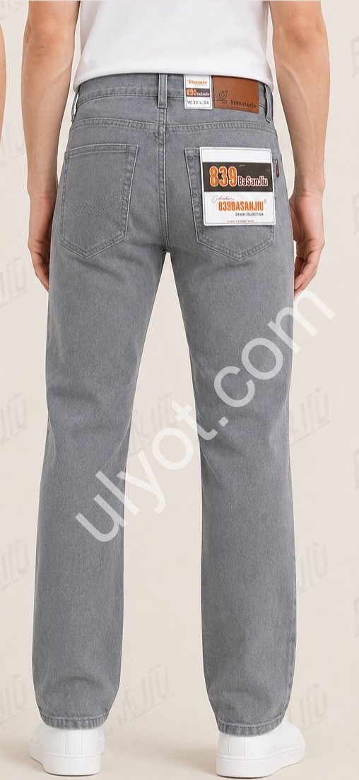 ДЖИНСЫ BASANJIU (32-40) СВ.СЕРЫЙ W029-7-10