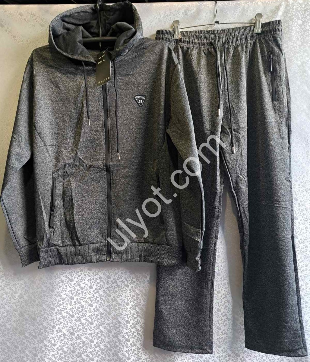 СПОРТ.КОСТЮМ (M-3XL) ПРЯМИЙ Т.СІРИЙ 6651