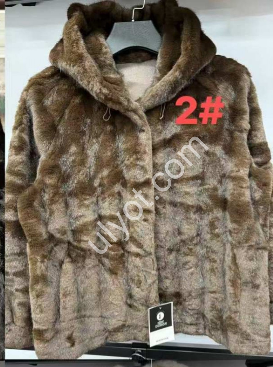 ПОЛУШУБОК (L-2XL) КОРИЧНЕВЫЙ 1305