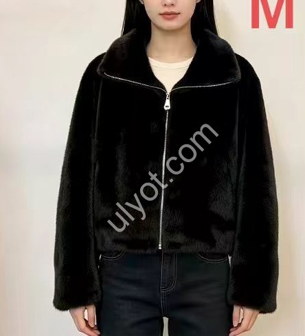 ПОЛУШУБОК (M-XL) ЧЕРНЫЙ 1619