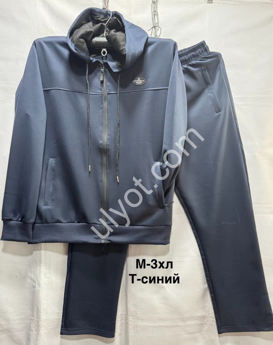 СПОРТ.КОСТЮМ (M-3XL) ПРЯМОЙ Т.СИНИЙ 6653