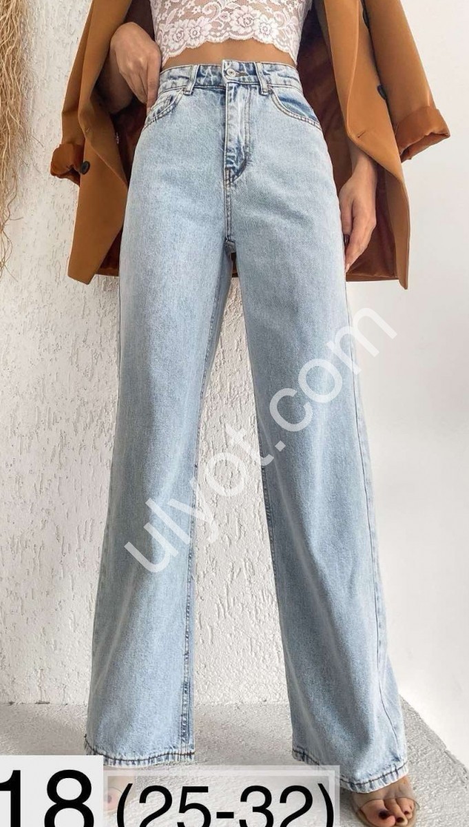 ДЖИНСЫ TOP SHOP (25-32) ГОЛУБОЙ 4818