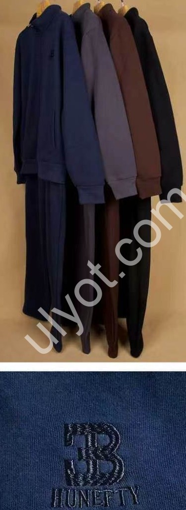 КОСТЮМ JJF (L-4XL) МИКРОМЕХ ПРЯМОЙ ЧЕРНЫЙ 8001