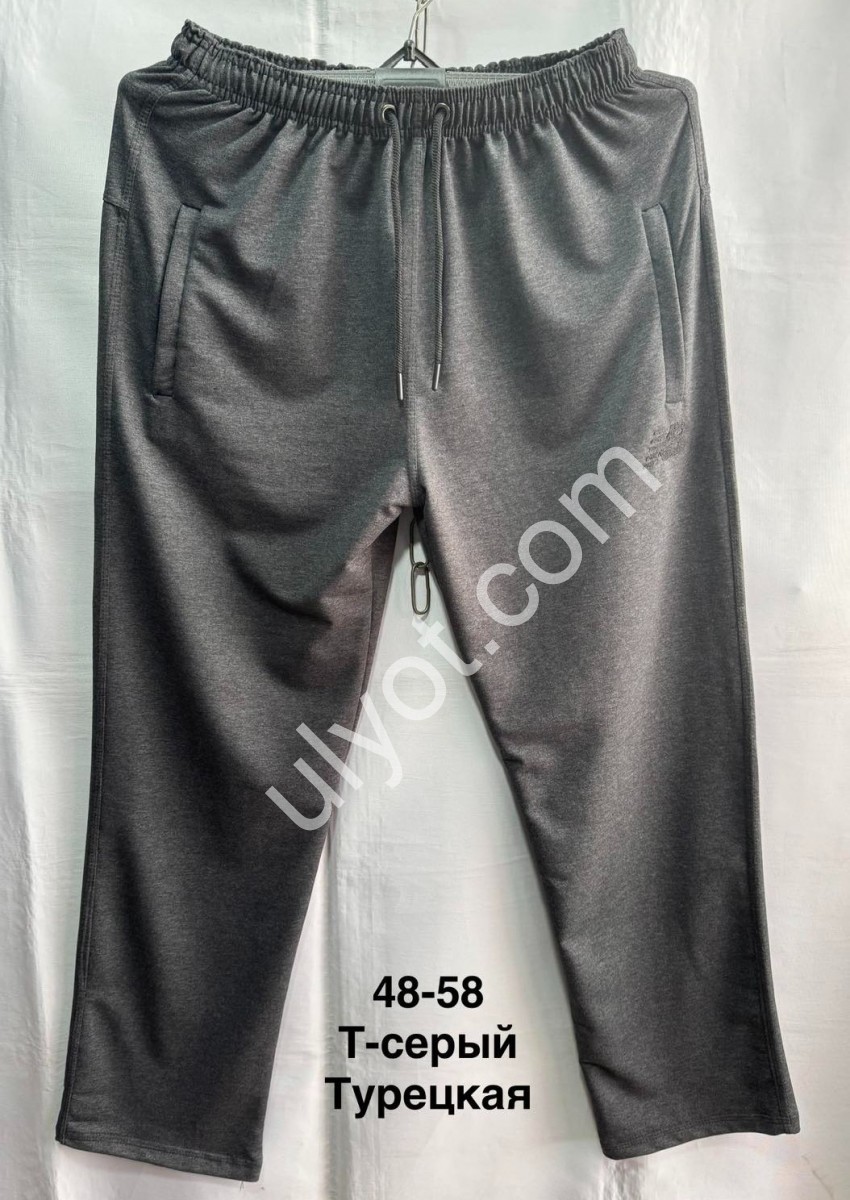 СПОРТ.ШТАНЫ NB02 (48-58) ПРЯМОЙ Т.СЕРЫЙ 