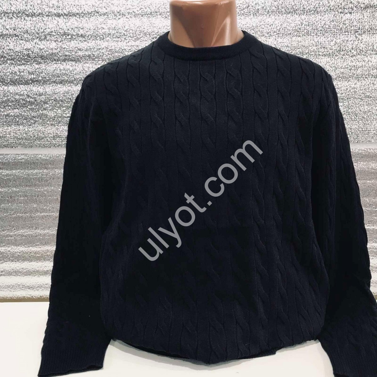 СВИТЕР MJ (M-2XL) ЧЕРНЫЙ 129