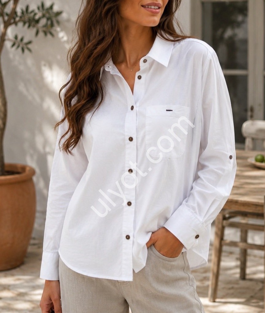 РУБАШКА (S-XL) БЕЛЫЙ R1608