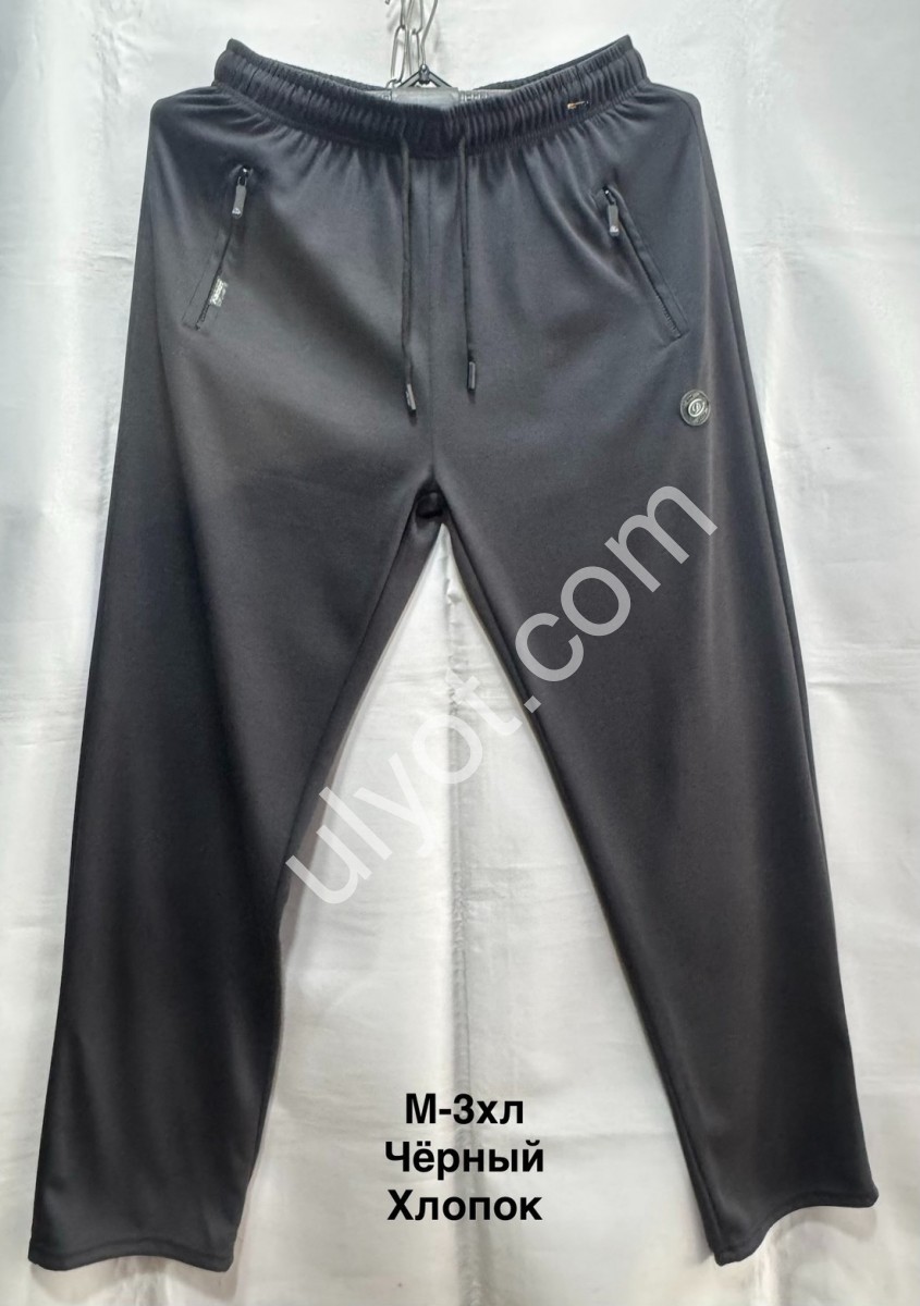 СПОРТ. ШТАНИ (M-3XL) ПРЯМИЙ ЧОРНИЙ 2558